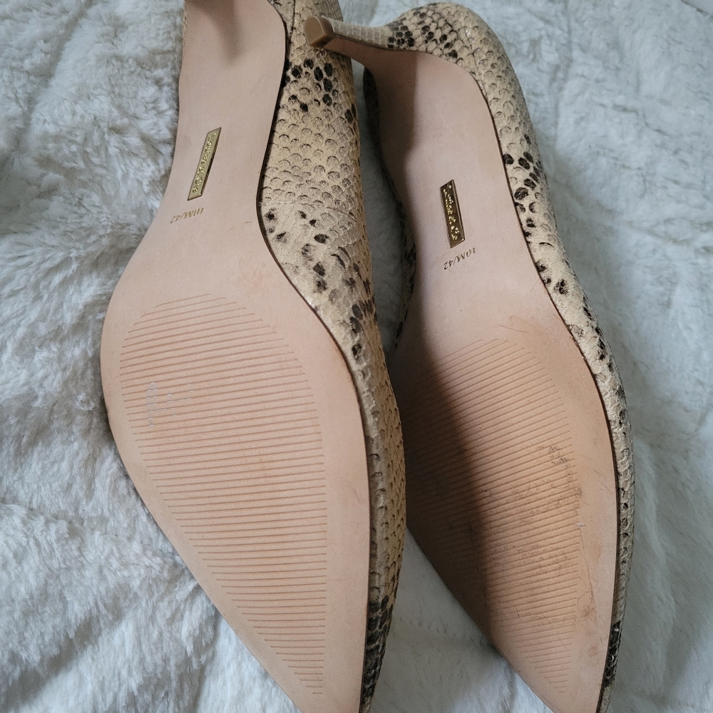 LOUISE ET CIE JORDYNA PUMPS HEELS ANIMAL PRINTS SHOES SIZE 10 beige brown color - Picture 5 of 12